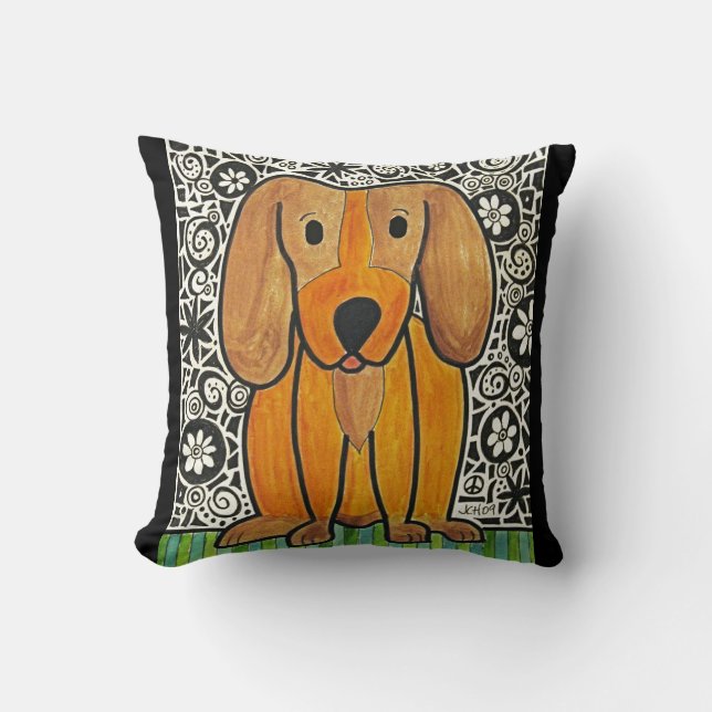 Funky Puppy Art Pillow Kussen (Voorkant)