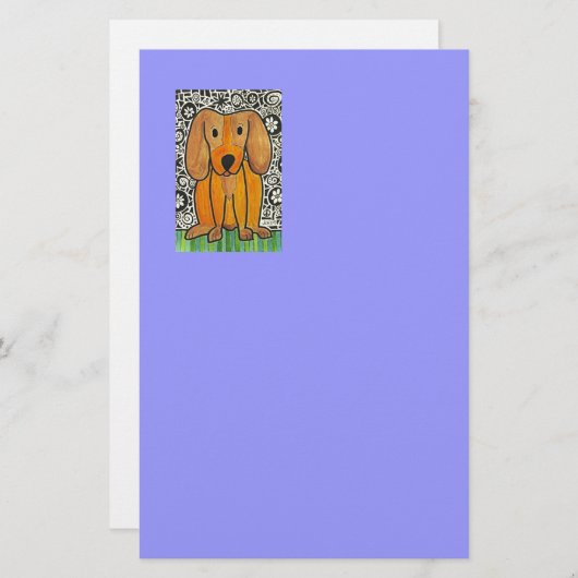 Funky Puppy Briefpapier (Voorkant / Achterkant)