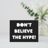 funky quotes geloven het hype briefkaart niet (Staand voorkant)
