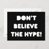 funky quotes geloven het hype briefkaart niet (Voorkant / Achterkant)