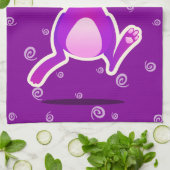 Funky rabbit, keukenhanddoek (Gevouwen)