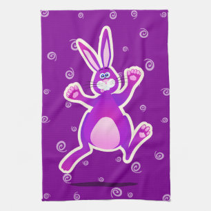 Funky rabbit, keukenhanddoek