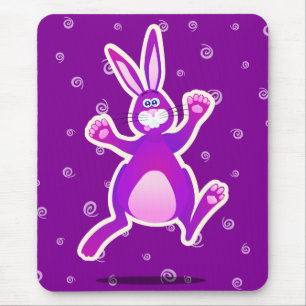 Funky rabbit, mousepad muismat