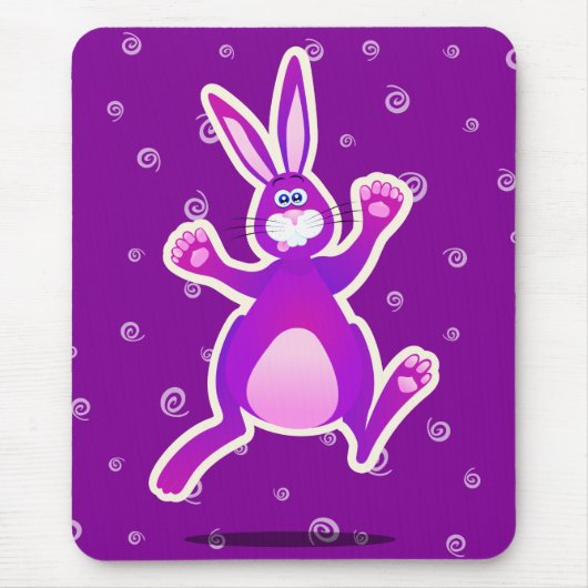 Funky rabbit, mousepad muismat (Voorkant)