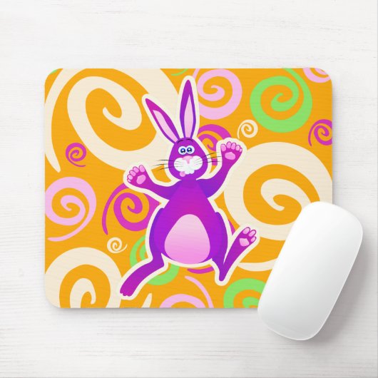 Funky rabbit, mousepad muismat (Met muis)