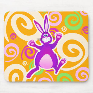 Funky rabbit, mousepad muismat