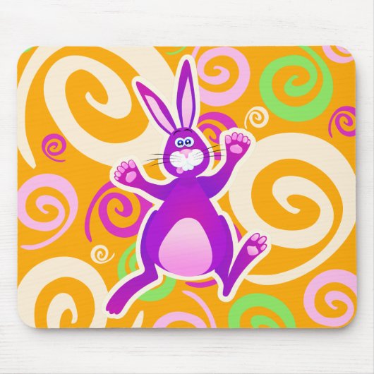 Funky rabbit, mousepad muismat (Voorkant)