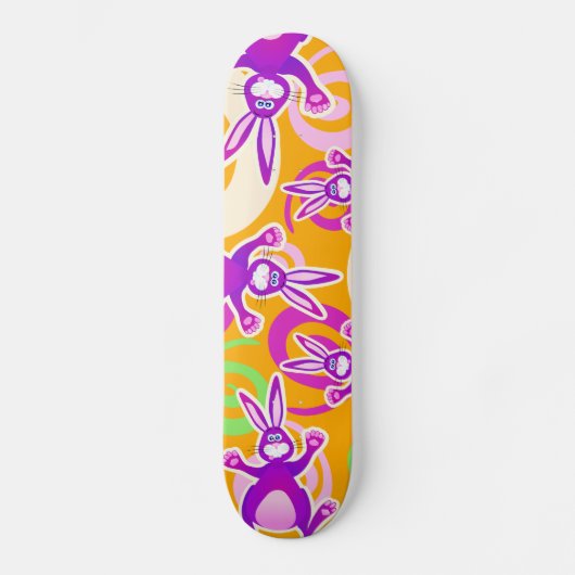 Funky rabbit, schaats persoonlijk skateboard (Voorkant)