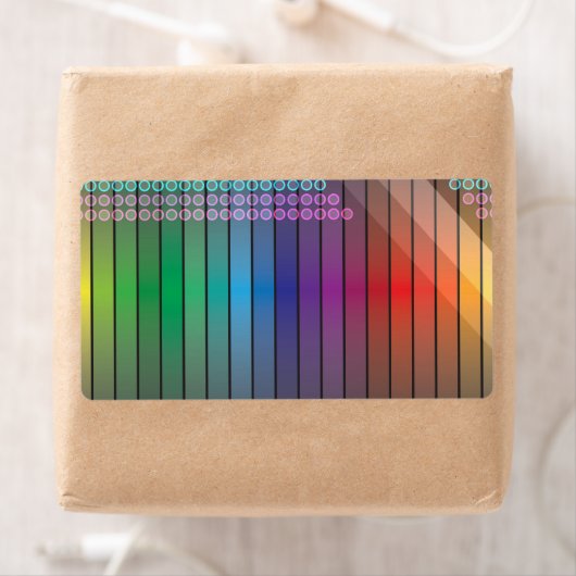 Funky Rainbow Abstract Etiket (Insitu)