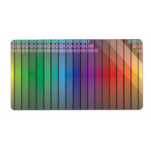 Funky Rainbow Abstract Etiket (Voorkant)