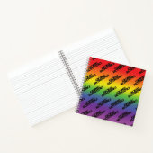 Funky Rainbow Background Gone Runtext Notitieboek (Binnen)
