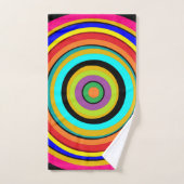 Funky Rainbow Circles Bulls Oogontwerp Bad Handdoek (Handdoek)