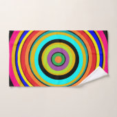Funky Rainbow Circles Bulls Oogontwerp Bad Handdoek (Handdoek)