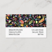 Funky Rainbow Fruits Waterverf Pattern 10 Klantenkaartje (Achterkant)