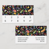 Funky Rainbow Fruits Waterverf Pattern 10 Klantenkaartje (Voorkant / Achterkant)