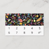 Funky Rainbow Fruits Waterverf Pattern 10 Klantenkaartje (Voorkant)