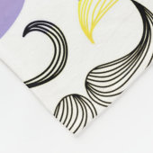 Funky Rainbow Mustache Design Fleece Deken (Hoek)