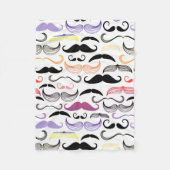 Funky Rainbow Mustache Design Fleece Deken (Voorkant)