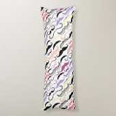Funky Rainbow Mustache Design Lichaamskussen (Achterkant (Verticaal))