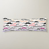 Funky Rainbow Mustache Design Lichaamskussen (Voorkant)