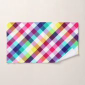 Funky Rainbow Plaid Patroon Badhanddoek Set Bad Handdoek (Handdoek)