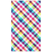 Funky Rainbow Plaid Patroon Grote Tafelkleed (Voorkant)