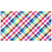 Funky Rainbow Plaid Patroon Grote Tafelkleed (Voorkant (Horizontaal))