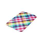 Funky Rainbow Plaid Patroon Kleine Badmat (Gekanteld)