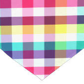 Funky Rainbow Plaid Patroon Kleine Tafelloper (Hoek)