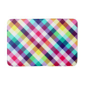 Funky Rainbow Plaid Patroon Medium Bath Mat (Voorkant)