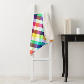 Funky Rainbow Plaid Patroon Medium Sherpa Deken (In situ)