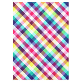 Funky Rainbow Plaid Patroon Medium Tafelkleed