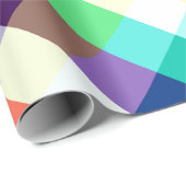 Funky Rainbow Plaid Patroon Wrapping Paper Cadeaupapier (Rol Hoek)