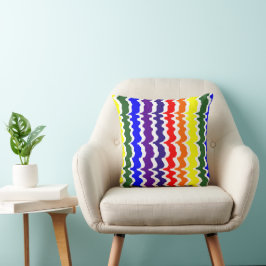 Funky Rainbow Sierkussen - Witte achtergrond