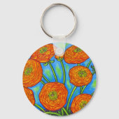 Funky Ranunculus Bouquet Sleutelhanger (Voorkant)