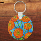 Funky Ranunculus Bouquet Sleutelhanger (Voorkant)