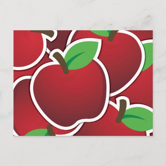 Funky red apple briefkaart (Voorkant)