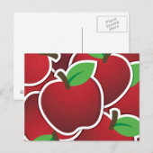 Funky red apple briefkaart (Voorkant / Achterkant)