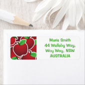 Funky red apple etiket (Insitu)