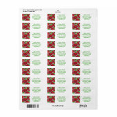 Funky red apple etiket (Full Sheet)