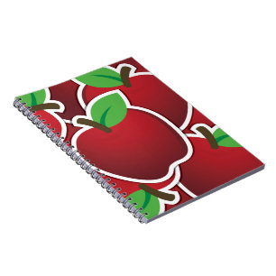 Funky red apple notitieboek