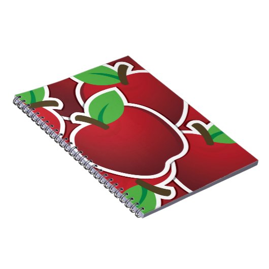 Funky red apple notitieboek (Rechterzijde)