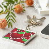 Funky red apple sleutelhanger (Zijkant)
