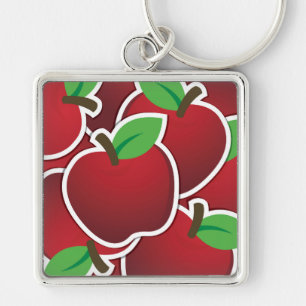 Funky red apple sleutelhanger
