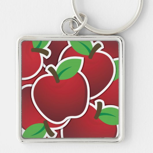 Funky red apple sleutelhanger (Voorkant)