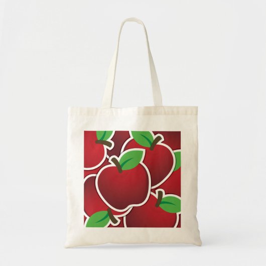 Funky red apple tote bag (Voorkant)