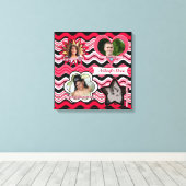 Funky Red, Black, White Photo Wall Hanging Canvas Afdruk (Insitu (Houten vloer))
