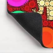 Funky Red Elephant Concentric Circles Mosaic Muismat (Hoek)