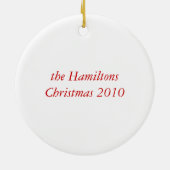 Funky Red- en Blauwgroen Swirl-kerstversieringen Keramisch Ornament (Achterkant)
