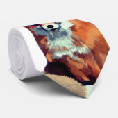 Funky Red Fox Stropdas (Opgerold)